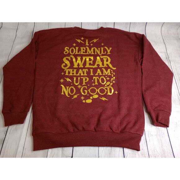 Wizarding World Harry Potter Hogwarts Womens Sweatshirt Pullover Maroon Red XS - Picture 4 of 8